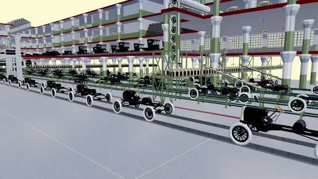 Model assembly line Ford