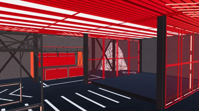 Neon warehouse