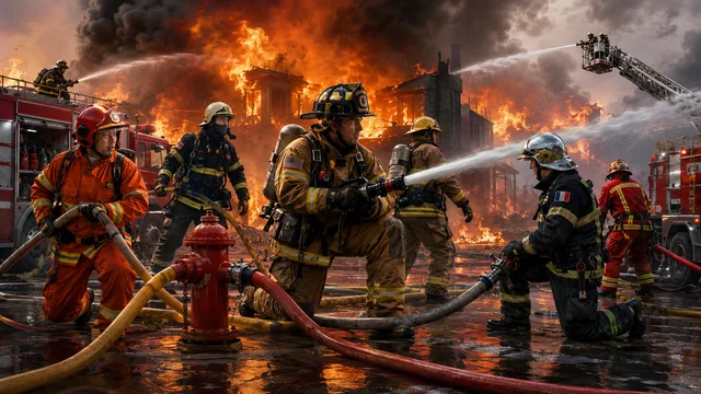 Firefighters and props