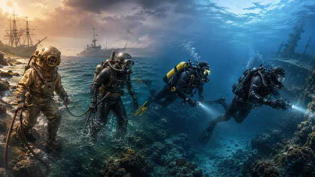 Divers and equipment